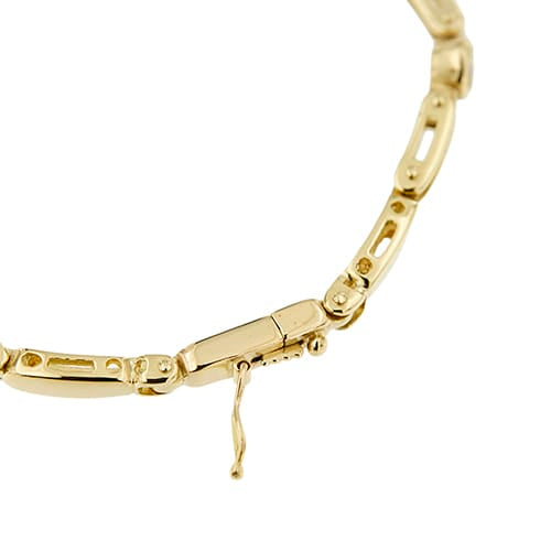 Bracelet Bracelet à segments en or jaune 18 ct avec saphirs et diamants 58 Facettes 35277