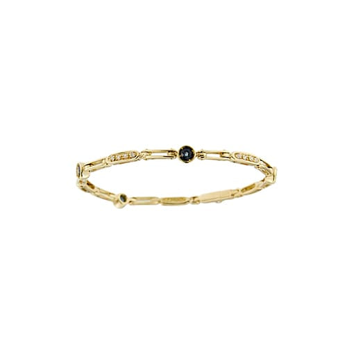 Bracelet Bracelet à segments en or jaune 18 ct avec saphirs et diamants 58 Facettes 35277