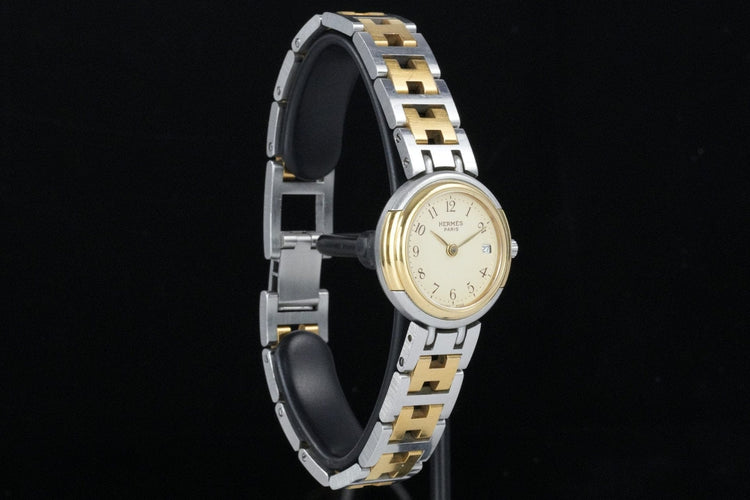 Hermès Windsor - Montre en acier et plaqué or 58 Facettes TOT-01810