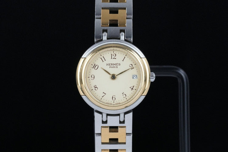 Hermès Windsor - Montre en acier et plaqué or 58 Facettes TOT-01810