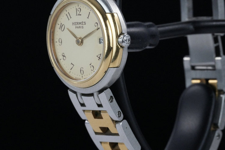 Hermès Windsor - Montre en acier et plaqué or 58 Facettes TOT-01810
