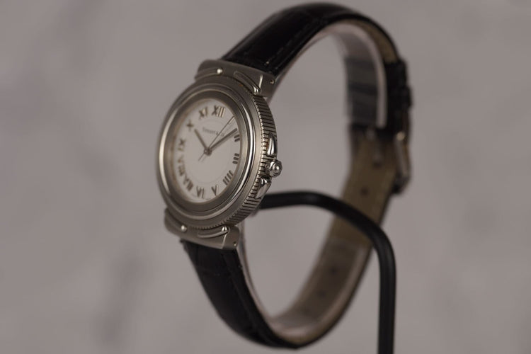 Tiffany Intaglio - Montre femme en acier et or blanc 58 Facettes TOT-10874