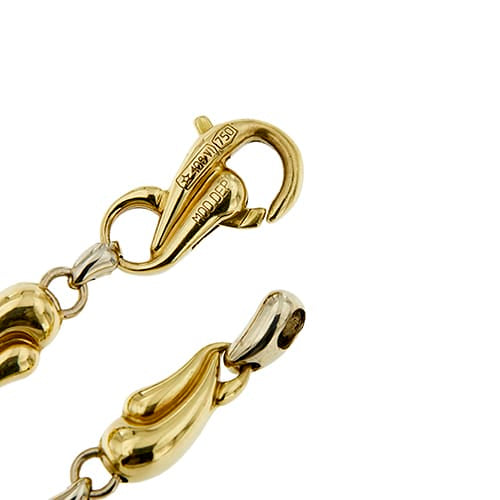 Collier Chimento - Collier maille fantasia en or jaune et blanc 18 ct 58 Facettes 39995