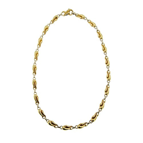 Collier Chimento - Collier maille fantasia en or jaune et blanc 18 ct 58 Facettes 39995