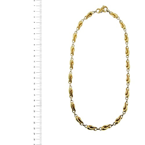 Collier Chimento - Collier maille fantasia en or jaune et blanc 18 ct 58 Facettes 39995