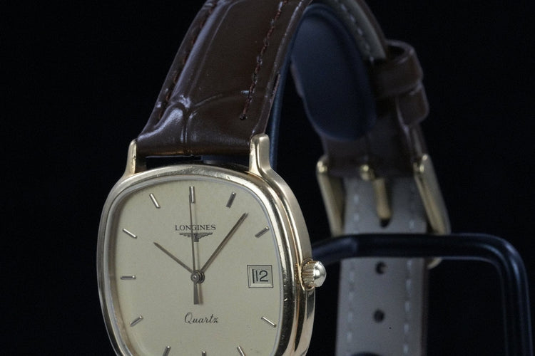 Longines TV - Montre quartz plaqué or 58 Facettes TOT-01848