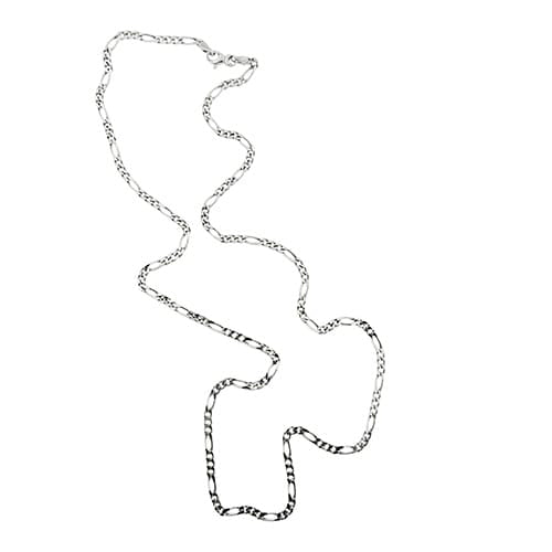 Collier Collier maille Figaro (grumette 3+1) en or blanc 18 ct 58 Facettes 33207