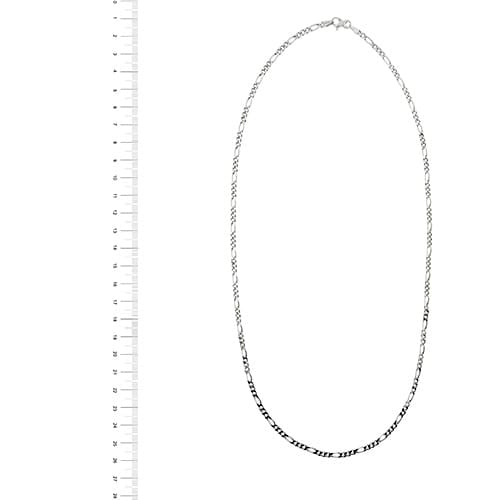 Collier Collier maille Figaro (grumette 3+1) en or blanc 18 ct 58 Facettes 33207