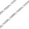 Collier Collier maille Figaro (grumette 3+1) en or blanc 18 ct 58 Facettes 33207