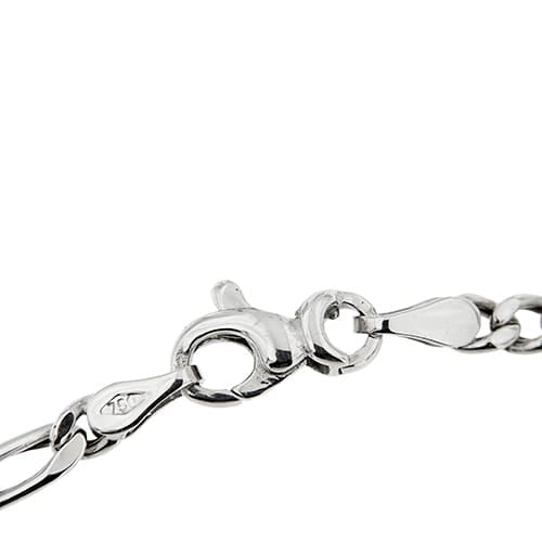 Collier Collier maille Figaro (grumette 3+1) en or blanc 18 ct 58 Facettes 33207