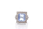 Bague 54 Bague Art déco en platine avec saphir de Ceylan et diamants 58 Facettes 27854-27749