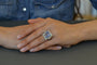 Bague 54 Bague Art déco en platine avec saphir de Ceylan et diamants 58 Facettes 27854-27749