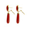 Boucles d'oreilles Boucles d’oreilles en or jaune 18 ct avec corail rouge 58 Facettes 39773