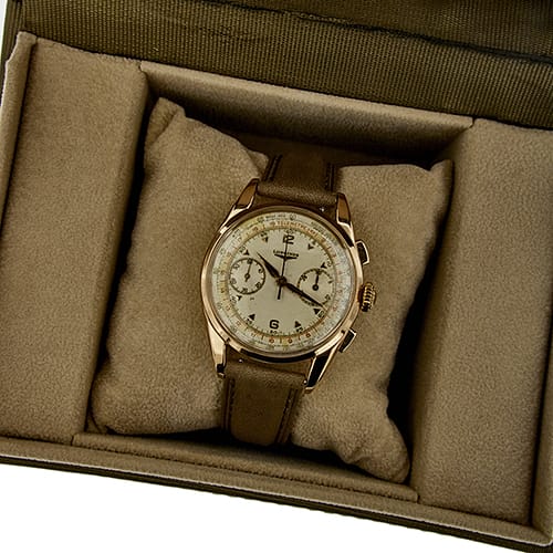 Montre Longines - Montre chronographe vintage en or rose 18 ct 58 Facettes 38045