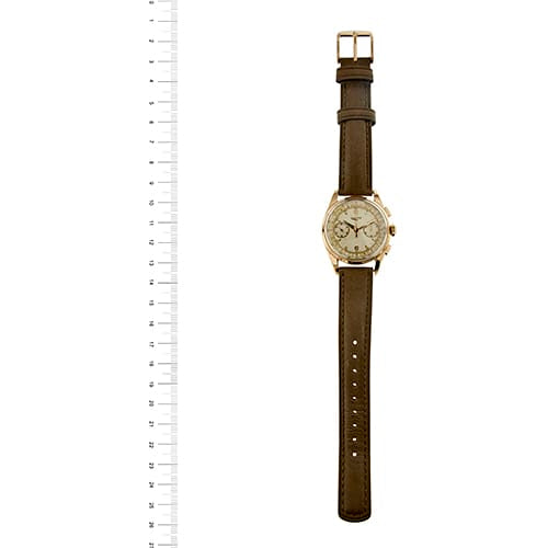 Montre Longines - Montre chronographe vintage en or rose 18 ct 58 Facettes 38045