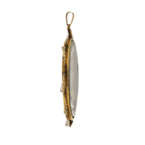 Pendentif Pendentif ovale - Madonna peinte en or jaune 18 ct 58 Facettes 8229