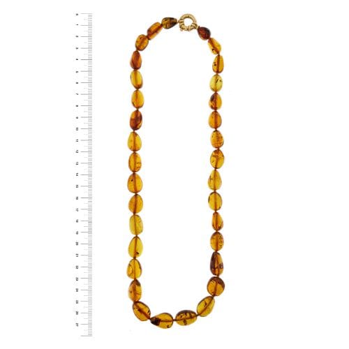 Collier Collier - Collier long en ambre avec fermoir en or jaune 18 ct 58 Facettes 27143