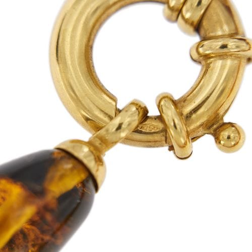 Collier Collier - Collier long en ambre avec fermoir en or jaune 18 ct 58 Facettes 27143