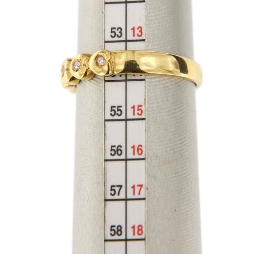 Bague 54 Bague rivière en or jaune 18 ct avec diamants 0,16 ct 58 Facettes 23130