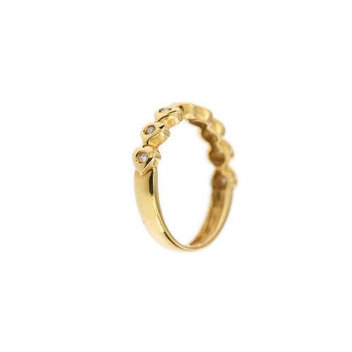 Bague 54 Bague rivière en or jaune 18 ct avec diamants 0,16 ct 58 Facettes 23130