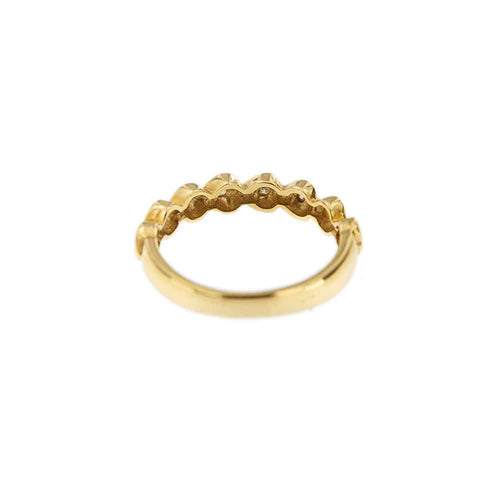Bague 54 Bague rivière en or jaune 18 ct avec diamants 0,16 ct 58 Facettes 23130