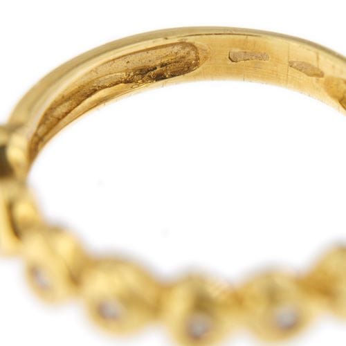 Bague 54 Bague rivière en or jaune 18 ct avec diamants 0,16 ct 58 Facettes 23130