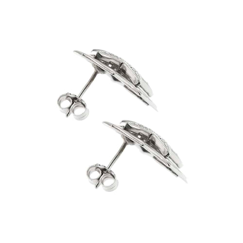 Boucles d'oreilles Boucles d’oreilles puces étoile en or blanc 18 ct et diamants 0,71 ct 58 Facettes 25593