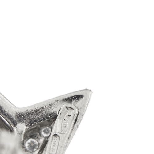 Boucles d'oreilles Boucles d’oreilles puces étoile en or blanc 18 ct et diamants 0,71 ct 58 Facettes 25593