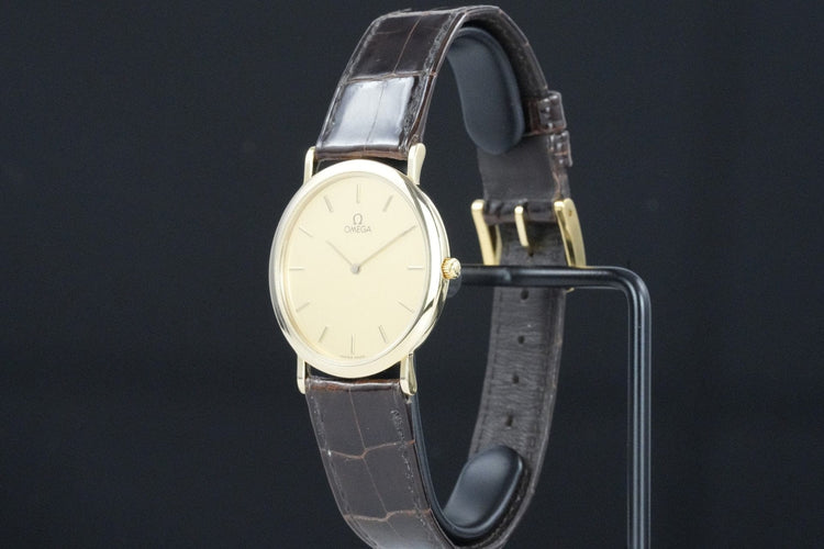Omega De Ville - Montre quartz plaqué or 58 Facettes TOT-01969