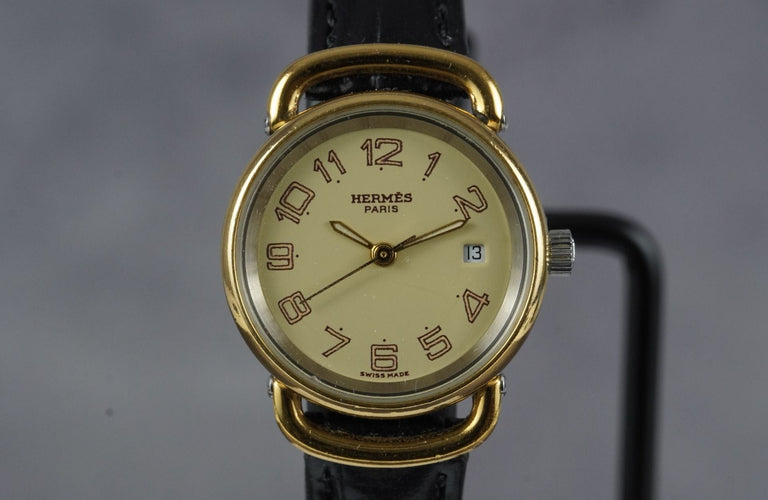 Montre Hermès Pullman - Montre femme plaquée or 58 Facettes TOT-11259
