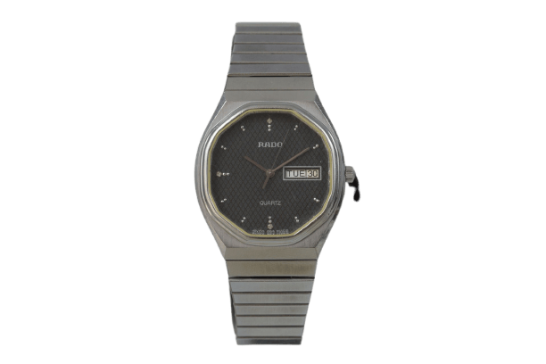 Montre Rado Quartz Day Date - Montre unisexe en acier 58 Facettes TOT-11208