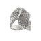 Bague 55 Bague jonc ondulée en or blanc 18 ct et diamants 58 Facettes 19851