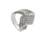 Bague 55 Bague jonc ondulée en or blanc 18 ct et diamants 58 Facettes 19851