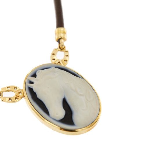 Collier Gobbi 1842 - Collier avec camée en or jaune 18 kt 58 Facettes 33169