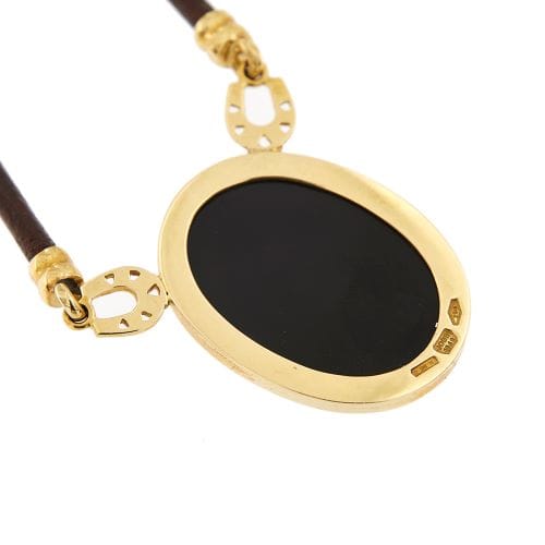 Collier Gobbi 1842 - Collier avec camée en or jaune 18 kt 58 Facettes 33169