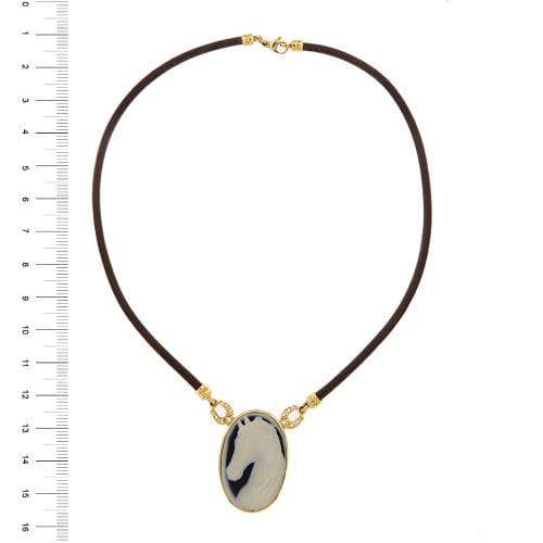 Collier Gobbi 1842 - Collier avec camée en or jaune 18 kt 58 Facettes 33169