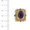 Bague Bague vintage rectangulaire en or rose 18 ct, lapis-lazuli et saphirs 58 Facettes 31382