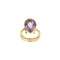 Bague Bague en or jaune 18 ct avec améthyste ovale 11 ct 58 Facettes 28801