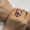 Bague Bague en or jaune 18 ct avec améthyste ovale 11 ct 58 Facettes 28801