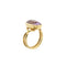Bague Bague en or jaune 18 ct avec améthyste ovale 11 ct 58 Facettes 28801