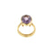Bague Bague en or jaune 18 ct avec améthyste ovale 11 ct 58 Facettes 28801
