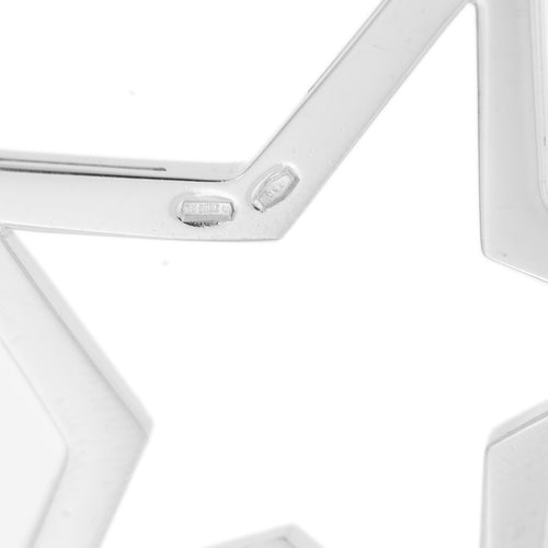 Collier Collier - Pendentif étoile en or blanc 18 kt et diamants 58 Facettes 28831