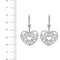 Boucles d'oreilles Boucles d’oreilles pendantes cœur en or blanc 18 ct et diamants 58 Facettes 28314