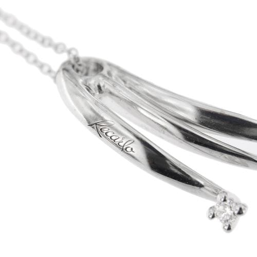 Collier Recarlo Eternity - Collier en or blanc 18 ct avec pendentif et diamants 58 Facettes 31364