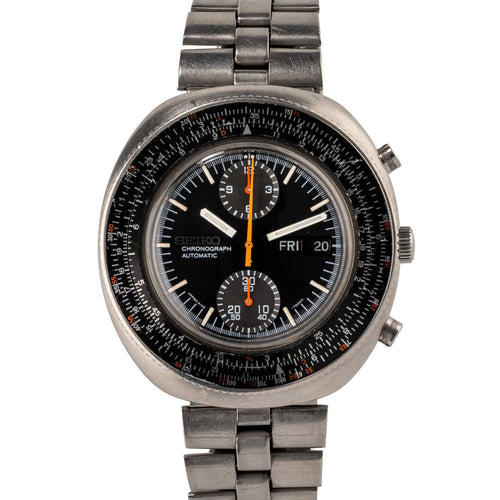 Seiko Calculator - Montre chronographe automatique en acier 58 Facettes TOT-02000