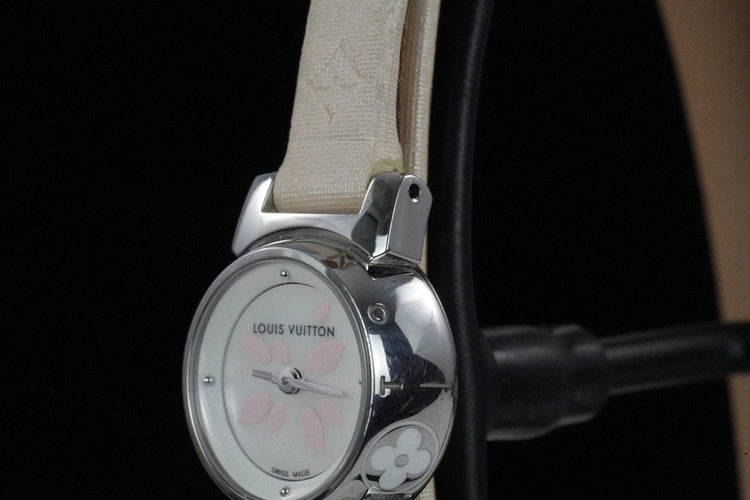 Louis Vuitton Tambour Petal - Montre Q1512 en acier 58 Facettes TOT-10365