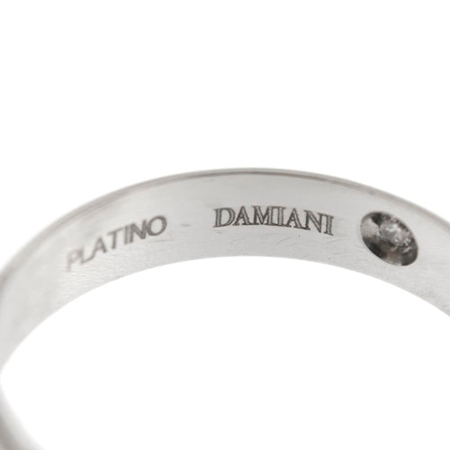 Bague Damiani PERSEMPRE - Alliance en platine 950 avec diamant 0,03 ct 58 Facettes 28199
