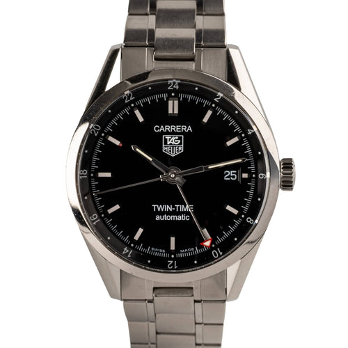 TAG Heuer Carrera Twin Time - Montre en acier 58 Facettes TOT-02215