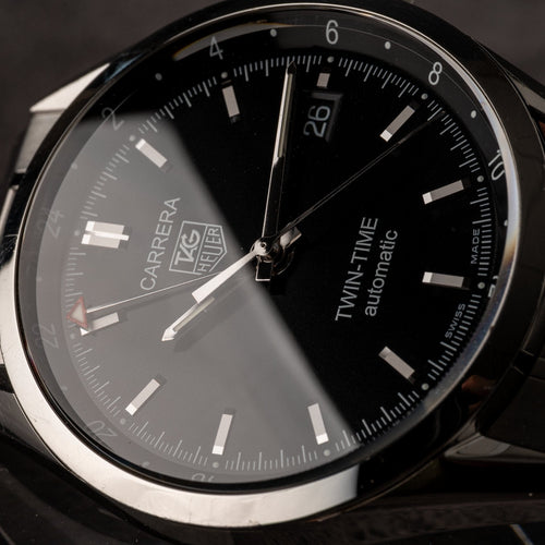 TAG Heuer Carrera Twin Time - Montre en acier 58 Facettes TOT-02215
