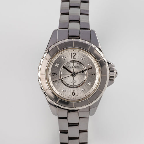 Chanel J12 Chromatic - Montre en céramique argentée 58 Facettes TOT-02176